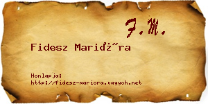Fidesz Marióra névjegykártya